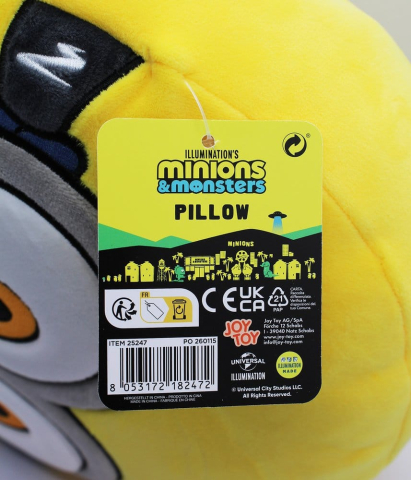 Minions 3 round plush cushion embroidered 30x10x30 cm [3]