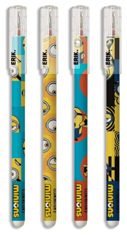 PRECOMENZI - Minions Erasable Pen Set of 4