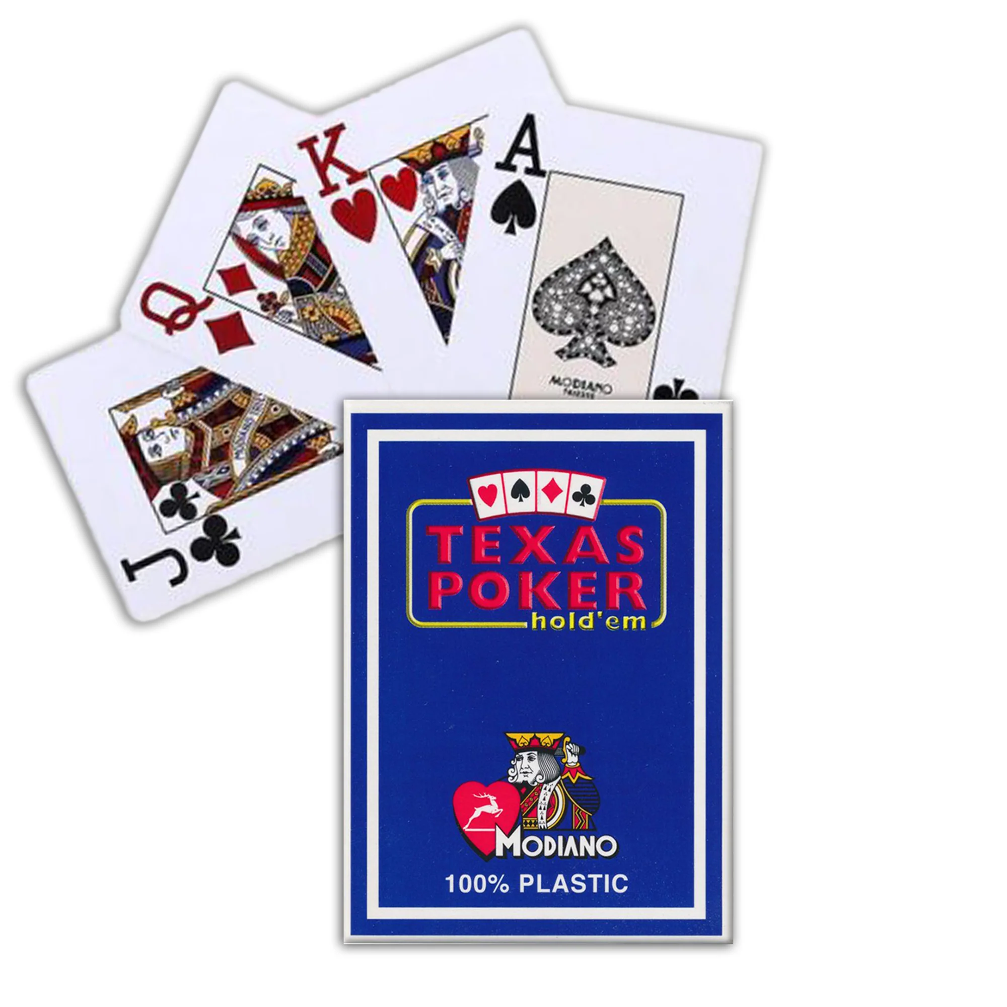 Noutati - Modiano Texas Poker Holdem Jumbo Index Blue – Carti 100% Plastic