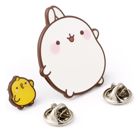 Molang Pin Badge Molang & Piu Piu [1]