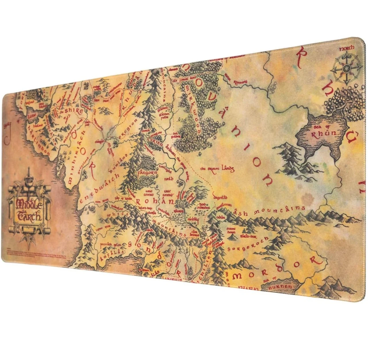 Trading Card Games - Mousepad XXL The Lord of the Rings Middle-earth Map, Cinereplicas, 80 x 35 cm