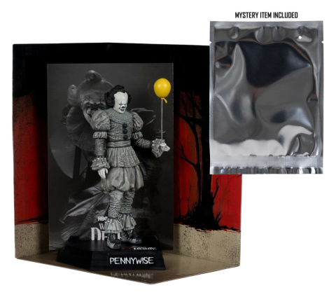 Movie Maniacs IT: Welcome to Derry Pennywise Black & White Figurina 16 cm [2]