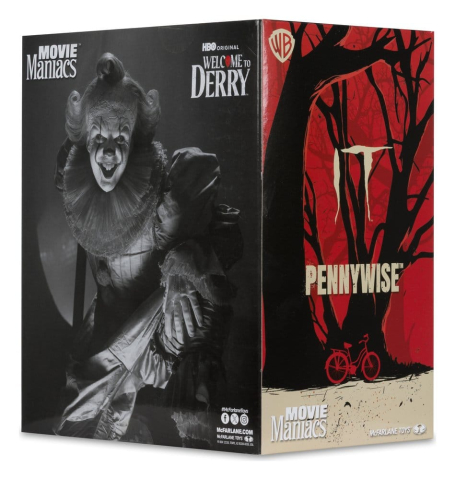 Movie Maniacs IT: Welcome to Derry Pennywise Black & White Figurina 16 cm [6]