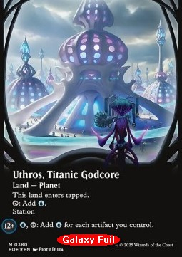 Trading Card Games - MTG Edge of Eternities: Extras Uthros, Titanic Godcore (V.2) 380 Galaxy Foiled