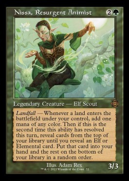 Trading Card Games - MTG March of the Machine: The Aftermath: Extras Nissa, Resurgent Animist (V.1) 72 Foiled