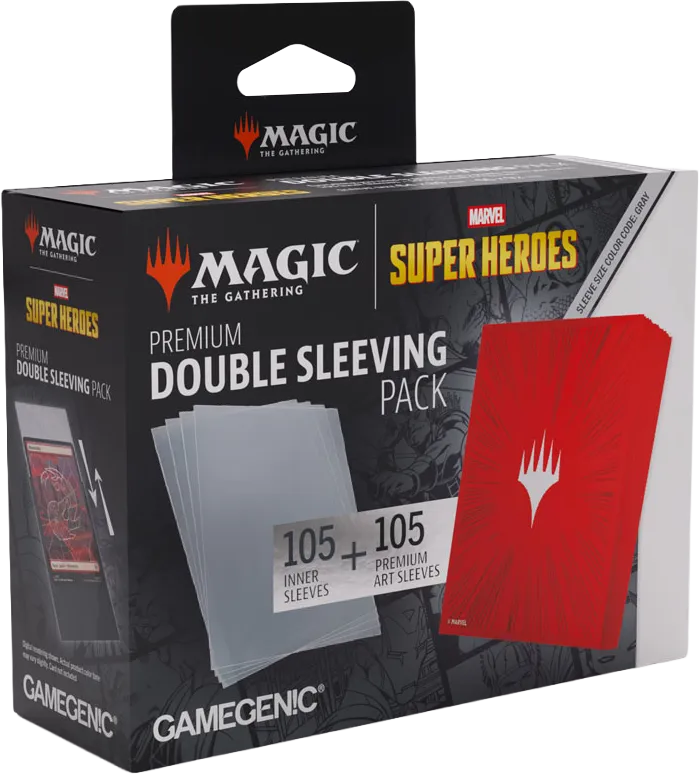 Noutati - MTG Premium Double Sleeving Pack Red (105) Standard Size