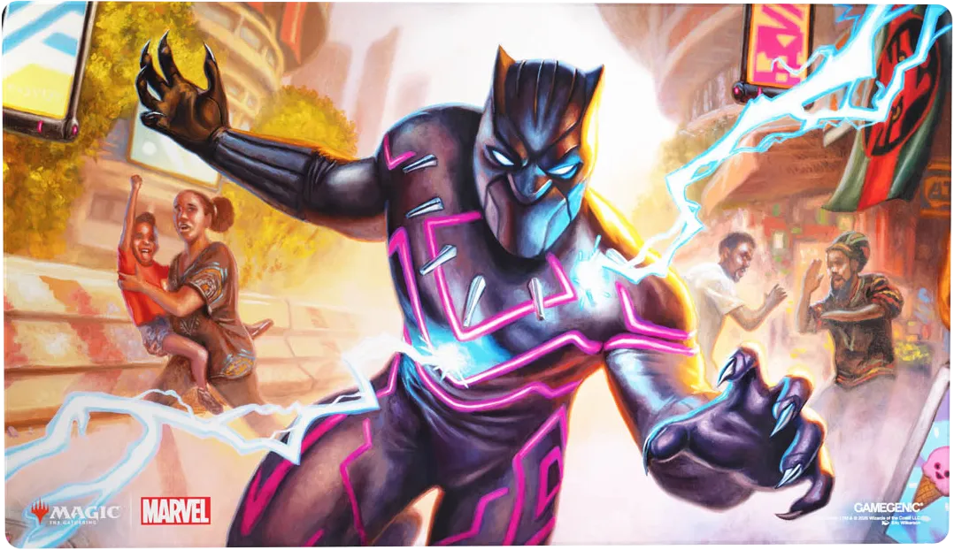 Board Games - MTG Shiny Playmat Black Panther Hope Enduring 61x35 cm