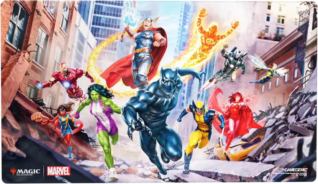 Board Games - MTG Shiny Playmat Marvel Super Heroes 61x35 cm