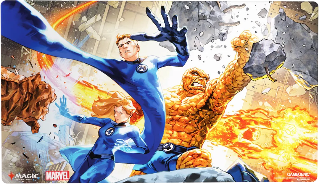 Board Games - MTG Shiny Playmat The Fantastic Four 61x35 cm
