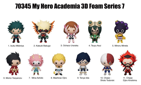 PRECOMENZI - My Hero Academia 3D PVC Bag Clips Series 7 Display (24)