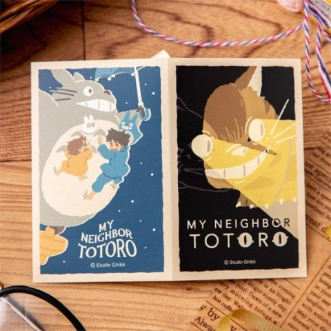 PRECOMENZI - My Neighbor Totoro Sticker Catbus & Flying Totoro Retro