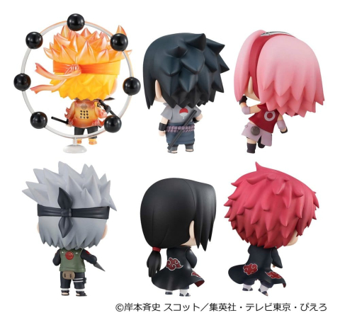 Naruto Shippuden ChimiMega Series Mini Figures Mascot Collection 1 6 cm Blind Box Display (6) [6]