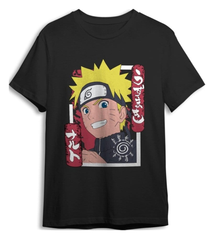 PRECOMENZI - Naruto Shippuden T-Shirt Smile Black