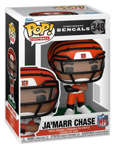 Collectibles - NFL POP! Vinyl Figure : Bengals- Ja'Marr Chase (clear visor) 9 cm