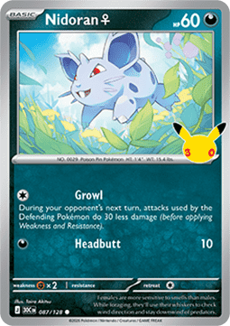 Pokemon TCG Singles - Nidoran [F] (30C 087) 30th Celebration - Singles