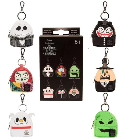 PRECOMENZI - Nightmare Before Christmas by Loungefly Bag Charm Mystery Box Display (15)