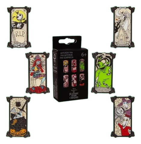 PRECOMENZI - Nightmare before Christmas by Loungefly Enamel Pins Blind Box Portrait Style Display (12)