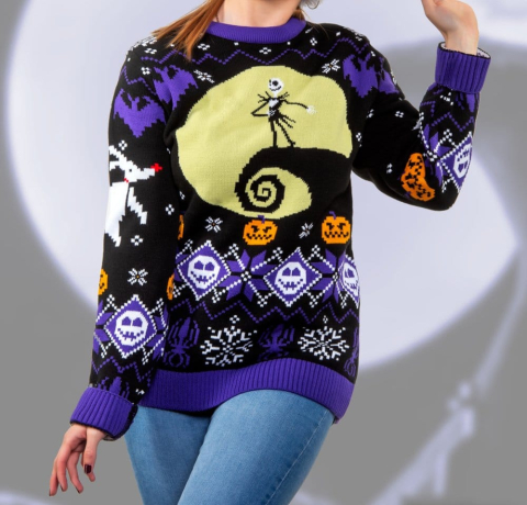 Fashion & Accessories - Nightmare Before Christmas Christmas Sweater 8-bit Size XXXL