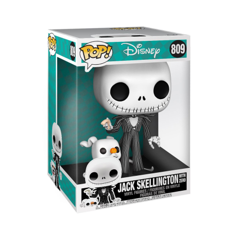 Jucarii - Nightmare before Christmas Super Sized POP! Disney Vinyl Figure Jack w/Zero 25 cm