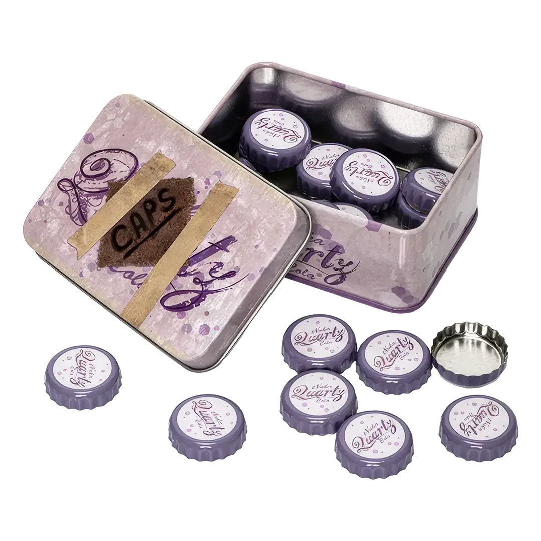Fallout - Nuka-Cola Quartz – Fallout – Set Colectie 20 Capace + Cutie Metalica