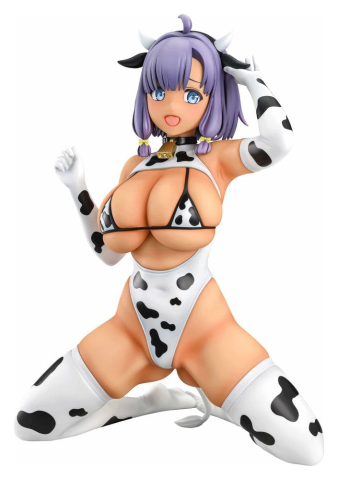 PRECOMENZI - Nukitashi The Animation PVC Statue 1/5 Misaki Hotori Cow print costume Tanned Ver. 22 cm