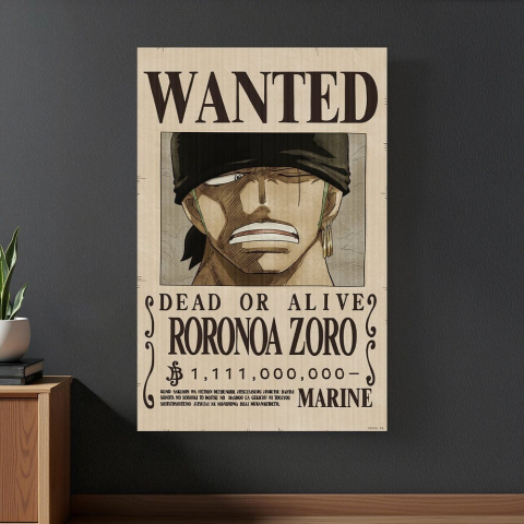 One Piece 3D Poster Wanted Roronoa Zoro 38 x 58 cm [3]
