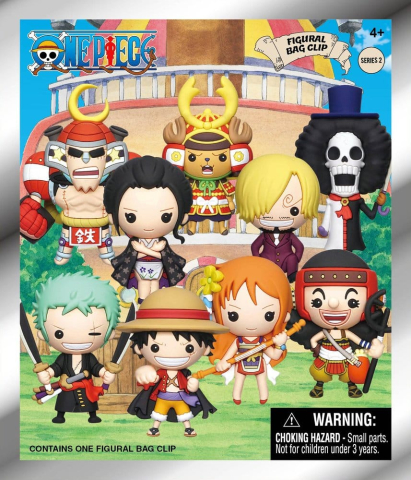 One Piece 3D PVC Bag Clips Series 2 Display (24) [1]