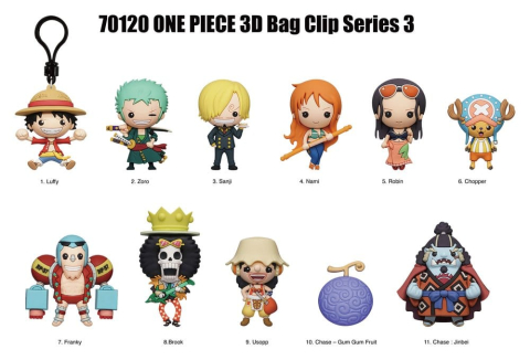 Fashion & Accessories - One Piece 3D PVC Bag Clips Series 3 Blind Bag Display (24)