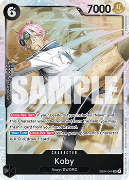 Trading Card Games - One Piece Adventure on Kami’s Island Koby (EB04-044) (V.1) Foiled