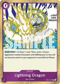 Trading Card Games - One Piece Adventure on Kami’s Island Lightning Dragon (OP15-077) (V.1) foiled