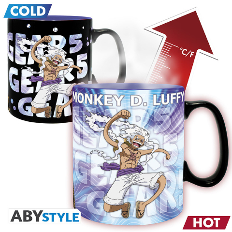 Pop Culture - One Piece Cana Termosensibila Gear 5 Luffy vs Five Elders 460 ml