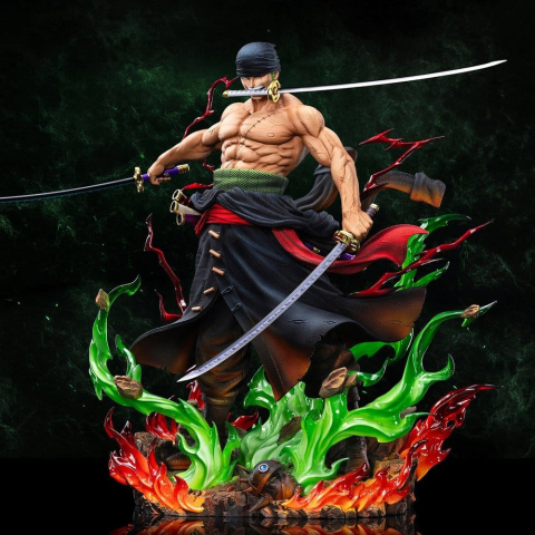 PRECOMENZI - One Piece Legendary Straw Hat Crew Series Statue Roronoa Zoro (Premium Version) 34 cm