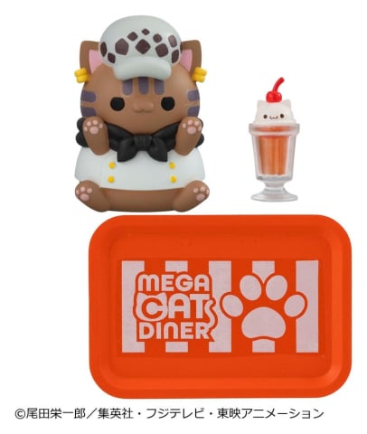 One Piece Mega Cat Project Mini Figures NyanPieceNyan! Diner! 3 cm Blind Box Display (6) [5]