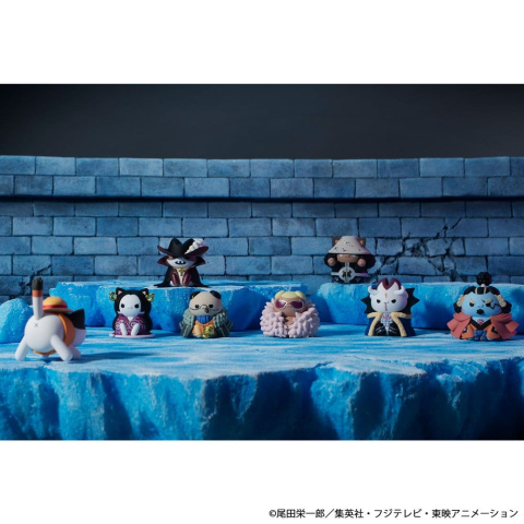 One Piece Mega Cat Project Nyan Piece Nyan! Luffy & the Seven Warlords of the Sea Mini Figures 3 cm Blind Box Display (8) (Repeat) [9]