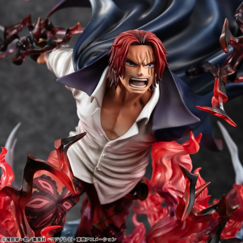 One Piece P.O.P SA-MAXIMUM PVC Statue Leader of Red Hair Pirates Red-Haired Shanks Kamusari 25 cm [10]