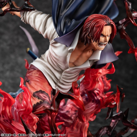 One Piece P.O.P SA-MAXIMUM PVC Statue Leader of Red Hair Pirates Red-Haired Shanks Kamusari 25 cm [12]