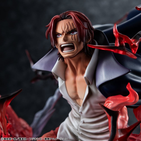 One Piece P.O.P SA-MAXIMUM PVC Statue Leader of Red Hair Pirates Red-Haired Shanks Kamusari 25 cm [3]