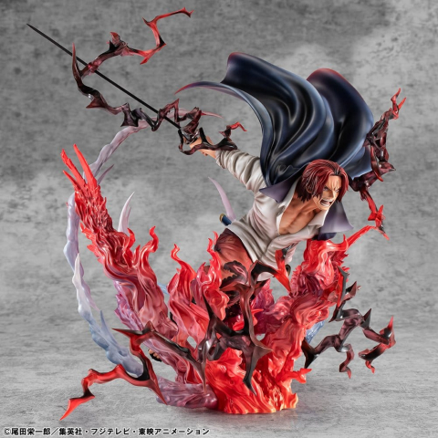 One Piece P.O.P SA-MAXIMUM PVC Statue Leader of Red Hair Pirates Red-Haired Shanks Kamusari 25 cm [14]