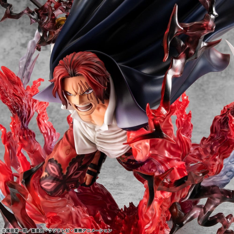 One Piece P.O.P SA-MAXIMUM PVC Statue Leader of Red Hair Pirates Red-Haired Shanks Kamusari 25 cm [19]