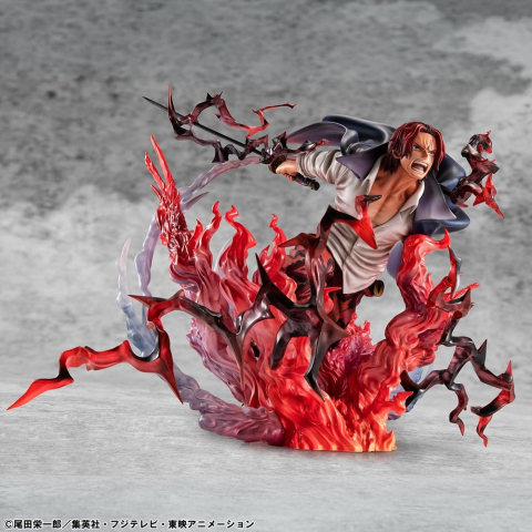 One Piece P.O.P SA-MAXIMUM PVC Statue Leader of Red Hair Pirates Red-Haired Shanks Kamusari 25 cm [15]