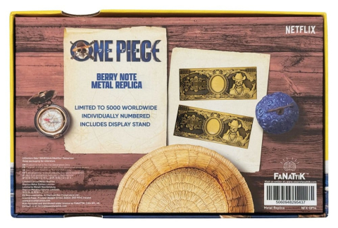 One Piece Replica 10,000 World Berry Metal Banknote 6 x 15 cm [3]