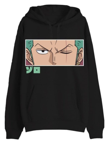 PRECOMENZI - One Piece Sweater Roronoa Zoro Eyes Black Size XS