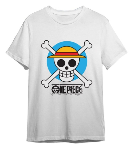 PRECOMENZI - One Piece T-Shirt Circle Skull White Size XXL