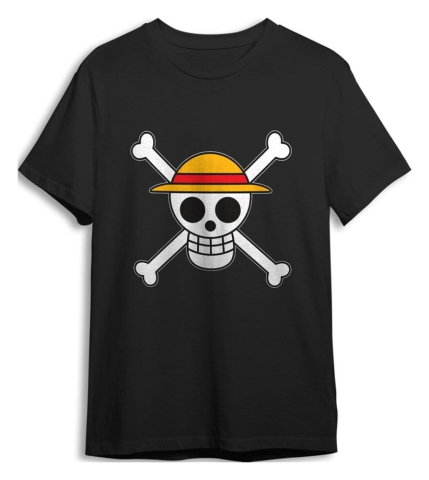 PRECOMENZI - One Piece T-Shirt Skull Black Size XXL