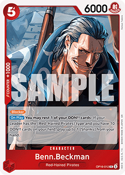 Trading Card Games - One Piece The Time of Battle Benn.Beckman (OP16-012) Foiled