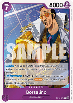 Trading Card Games - One Piece The Time of Battle Borsalino (OP16-073) (V.1) Foiled