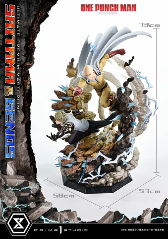 One-Punch Man Premium Masterline Series Statue 1/4 Saitama & Genos 73 cm [8]