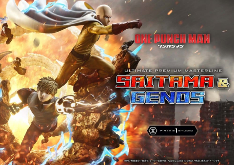 One-Punch Man Premium Masterline Series Statue 1/4 Saitama & Genos 73 cm [1]