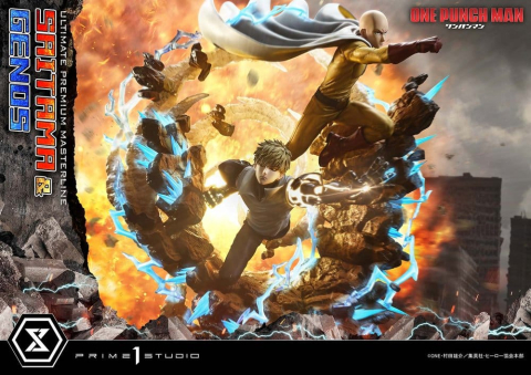 One-Punch Man Premium Masterline Series Statue 1/4 Saitama & Genos 73 cm [12]