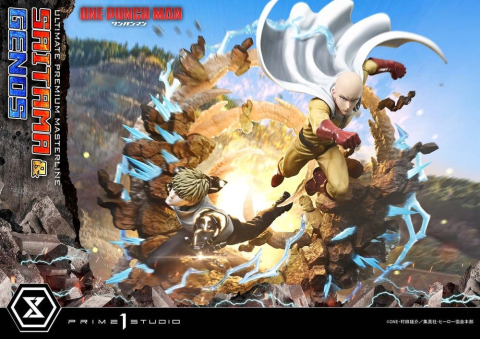 One-Punch Man Premium Masterline Series Statue 1/4 Saitama & Genos 73 cm [13]